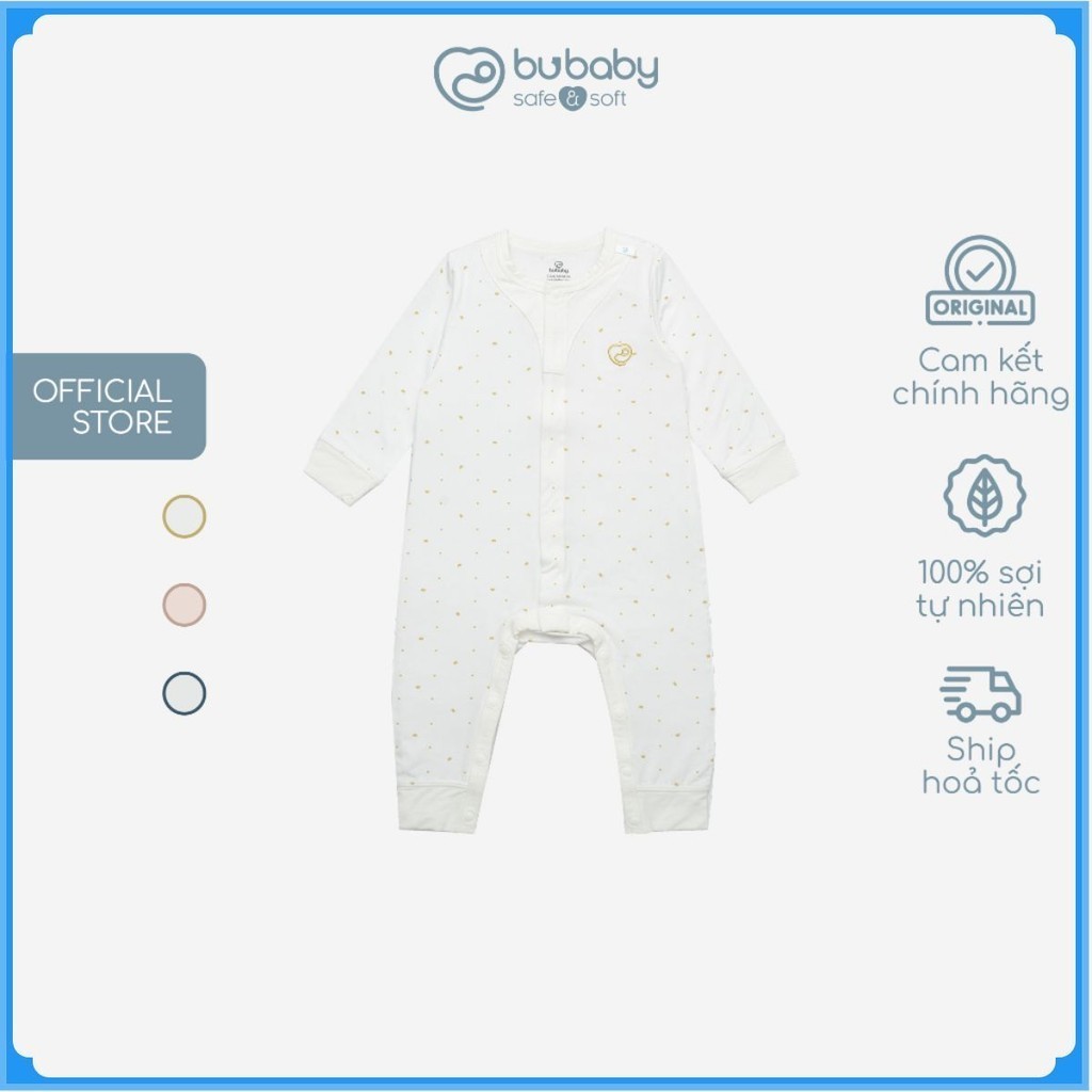 (0-12M) Body dài tay cài giữa Glory - Bambus BBB210203 - Bu baby sơ sinh
