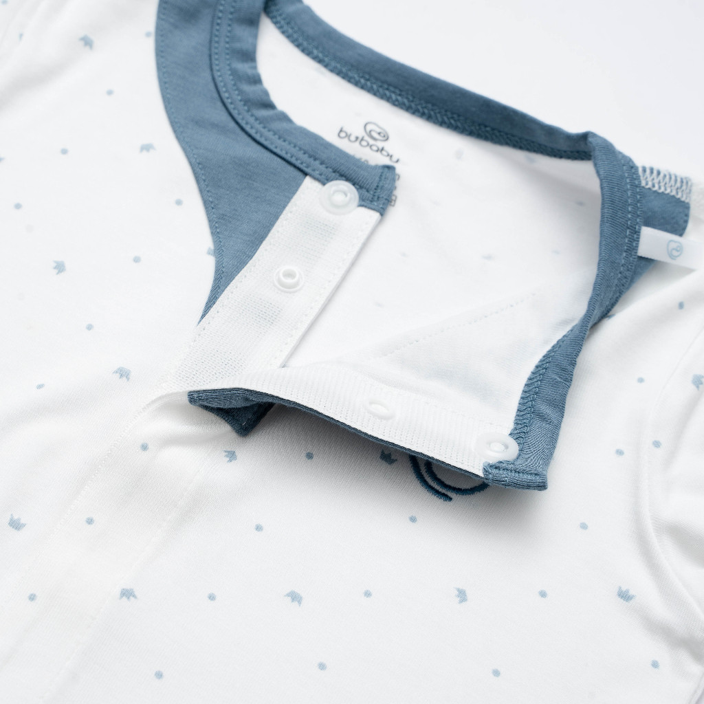 (0-12M) Body dài tay cài giữa Glory - Bambus BBB210203 - Bu baby sơ sinh