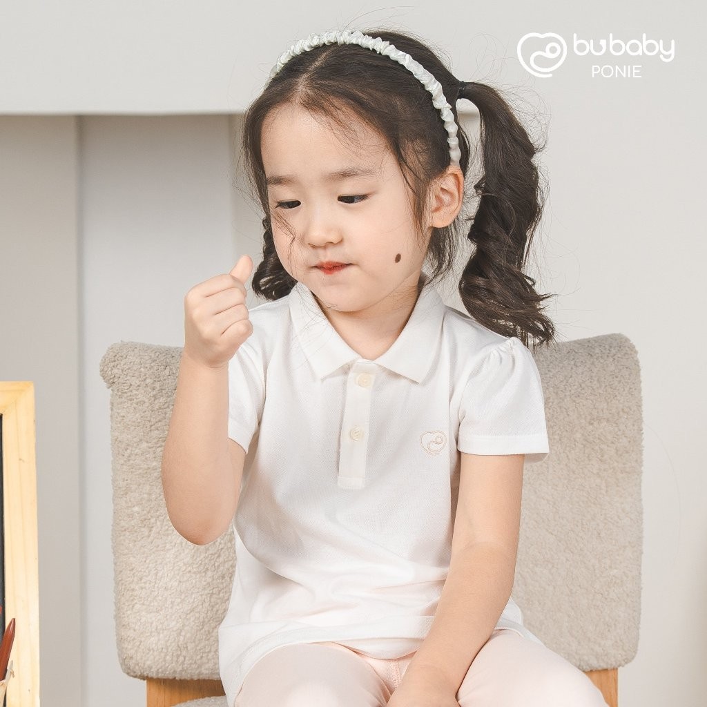 (6M-5Y) Áo ngắn tay cổ Polo bé gái - BPN3303BG ponie - Áo bubaby bé gái - Áo bé gái Bubaby - Bu baby bé gái