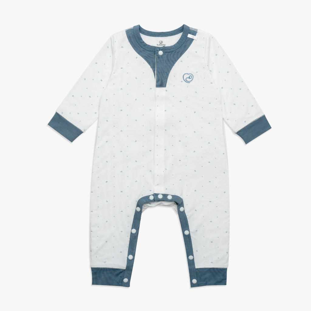 (0-12M) Body dài tay cài giữa Glory - Bambus BBB210203 - Bu baby sơ sinh