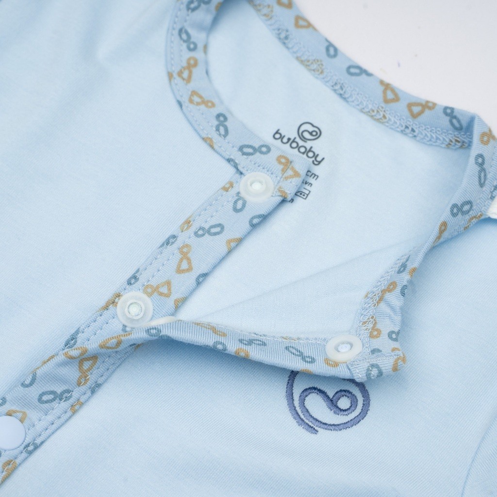 Body dài tay cài giữa cho bé sơ sinh chất liệu sợi tre mềm mại - Bambus BBB2102NS | Quần áo BuBaby chính hãng