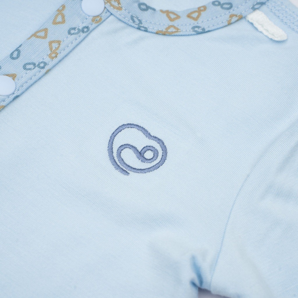 Body dài tay cài giữa cho bé sơ sinh chất liệu sợi tre mềm mại - Bambus BBB2102NS | Quần áo BuBaby chính hãng