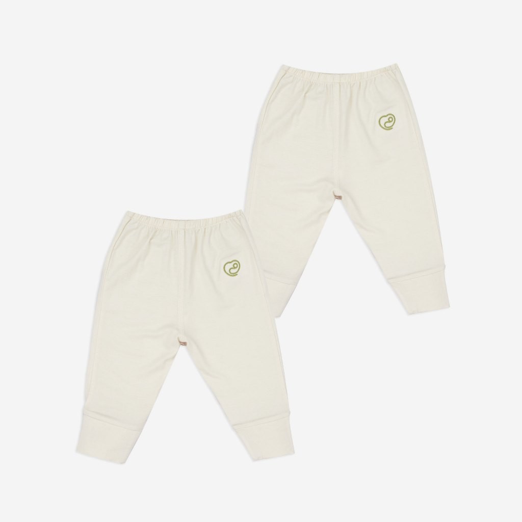 (NB-6M-Kem) Set 2 quần dài cho bé sơ sinh vải sợi tre mềm mại - Bambus BBB410000 | Quần áo BuBaby chính hãng