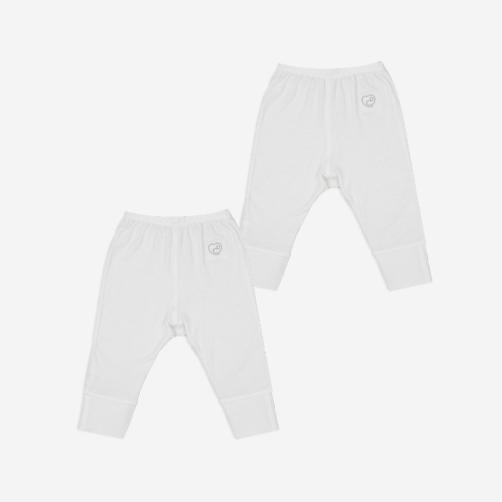 (NB-6M-Kem) Set 2 quần dài cho bé sơ sinh vải sợi tre mềm mại - Bambus BBB410000 | Quần áo BuBaby chính hãng