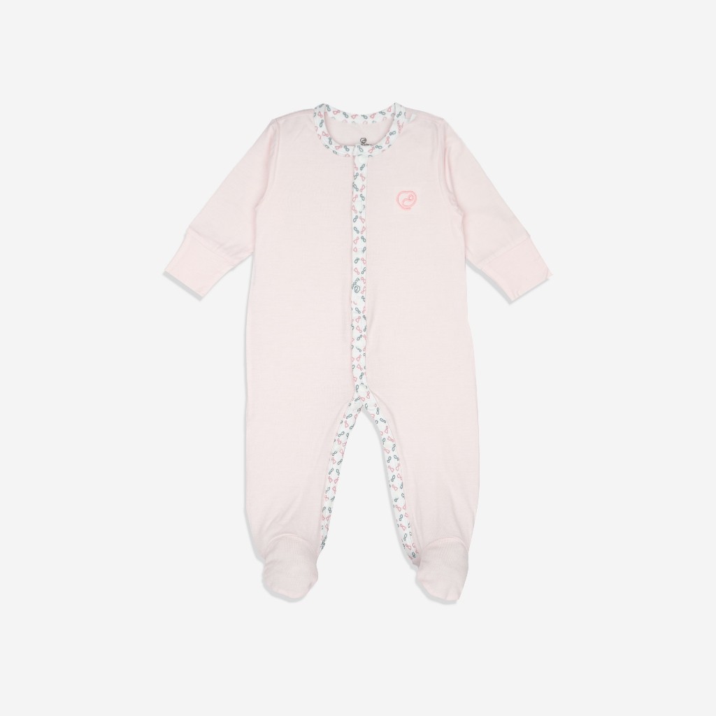 Body dài tay cài giữa cho bé sơ sinh chất liệu sợi tre mềm mại - Bambus BBB2102NS | Quần áo BuBaby chính hãng