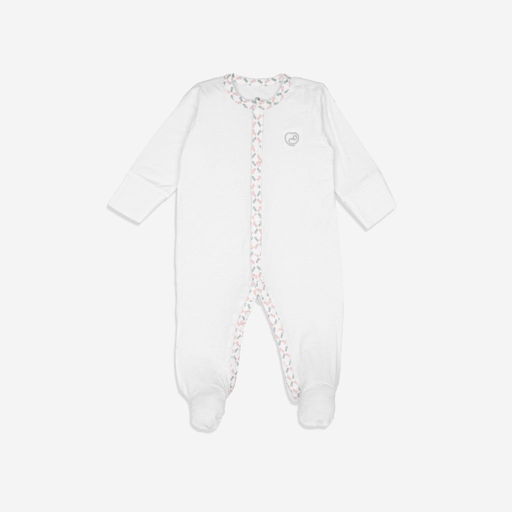 Body dài tay cài giữa cho bé sơ sinh chất liệu sợi tre mềm mại - Bambus BBB2102NS | Quần áo BuBaby chính hãng