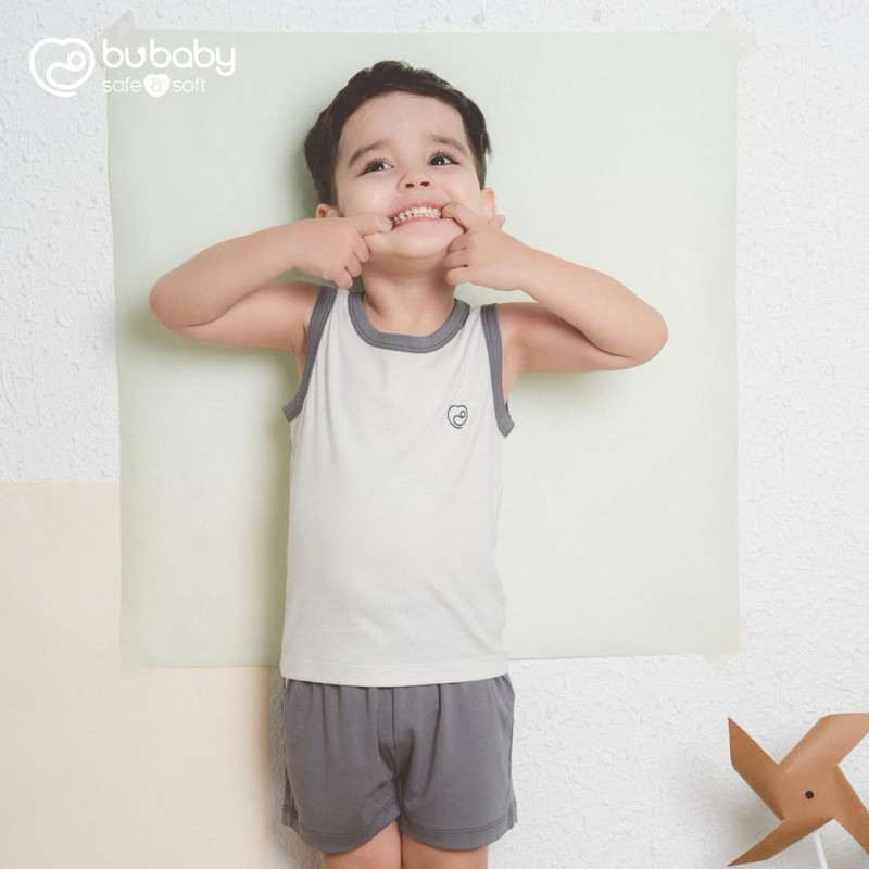 (1Y-5Y) Bộ sát nách cổ tròn BSR140401 Bu Siro - Bu baby bé trai - Bu baby bé gái Quần áo Bu baby