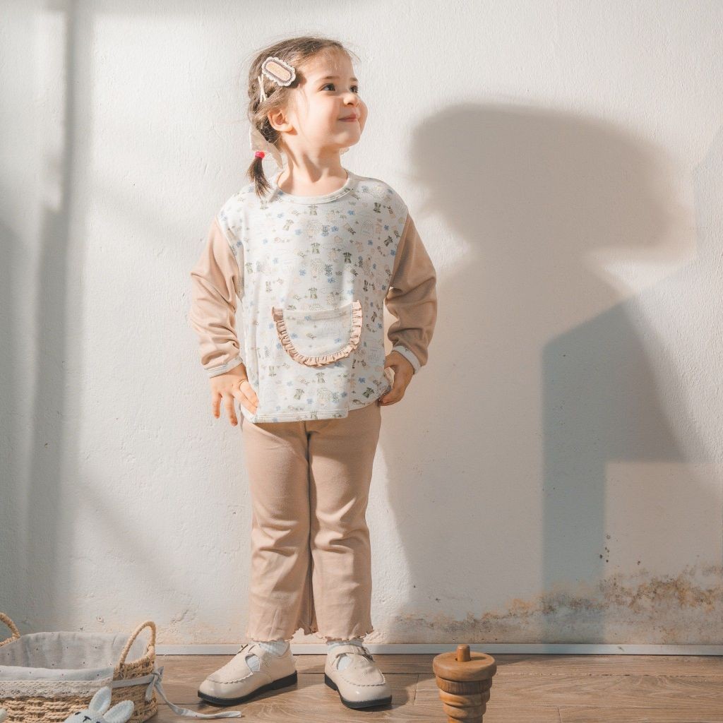 (6M-5Y) Bộ dài tay thu đông bé gái BU BCT110408 Bubaby bé trai – Bubaby bé gái – Quần áo Bubaby