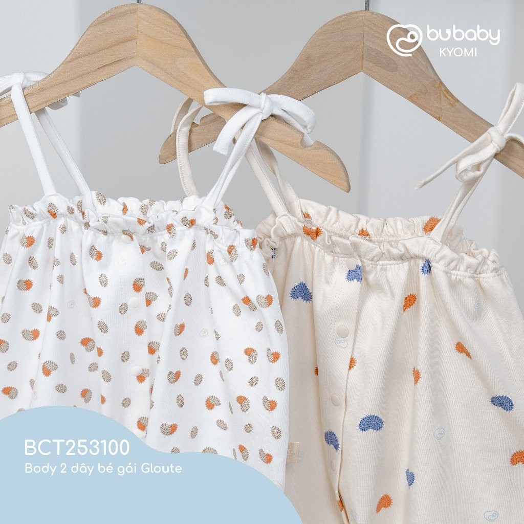 (1-12M) Body 2 dây bé gái Gloute - BCT253100 - Bubaby body - Bubaby bé gái - Bubaby sơ sinh