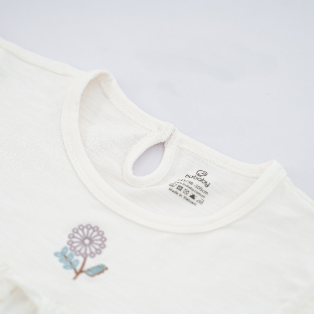 (12M-5Y) Bộ dài tay cài sau Bèo ngực BCT1110BN Cotton Slub  cho bé gái - Quần áo BU Baby chính hãng