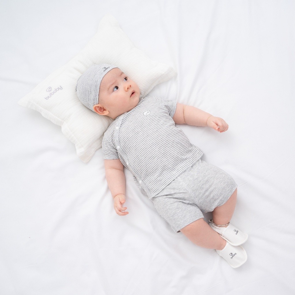 (0-6M) Bộ quần áo ngắn tay cài chéo BSR130800 - Bu baby sơ sinh – Quần áo Bubaby
