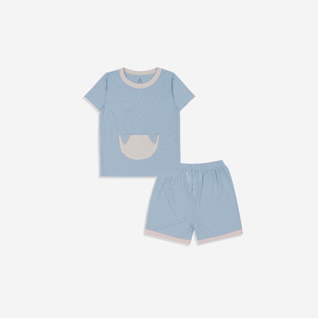 (1Y-5Y) Bộ ngắn tay cổ tròn sợi tre BU BSR1304FF Bubaby bé trai – Bubaby bé gái – Quần áo Bubaby
