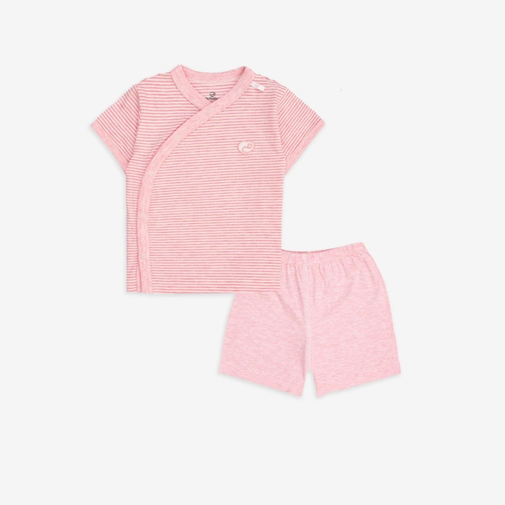 (0-6M) Bộ quần áo ngắn tay cài chéo BSR130800 - Bu baby sơ sinh – Quần áo Bubaby