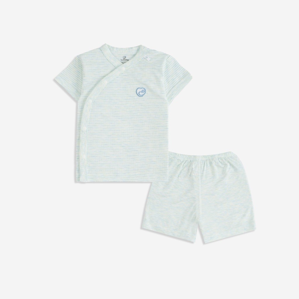 (0-6M) Bộ quần áo ngắn tay cài chéo BSR130800 - Bu baby sơ sinh – Quần áo Bubaby