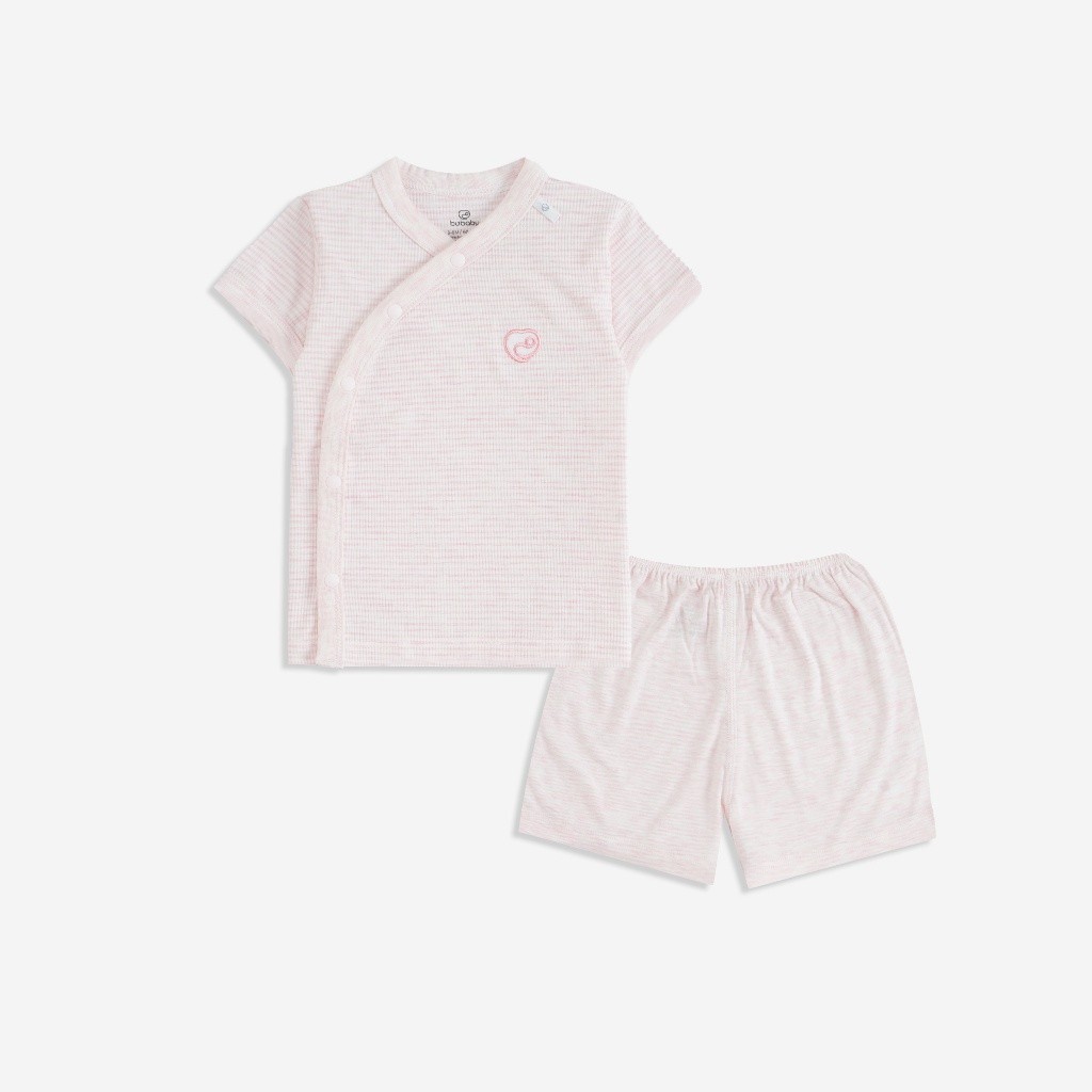 (0-6M) Bộ quần áo ngắn tay cài chéo BSR130800 - Bu baby sơ sinh – Quần áo Bubaby