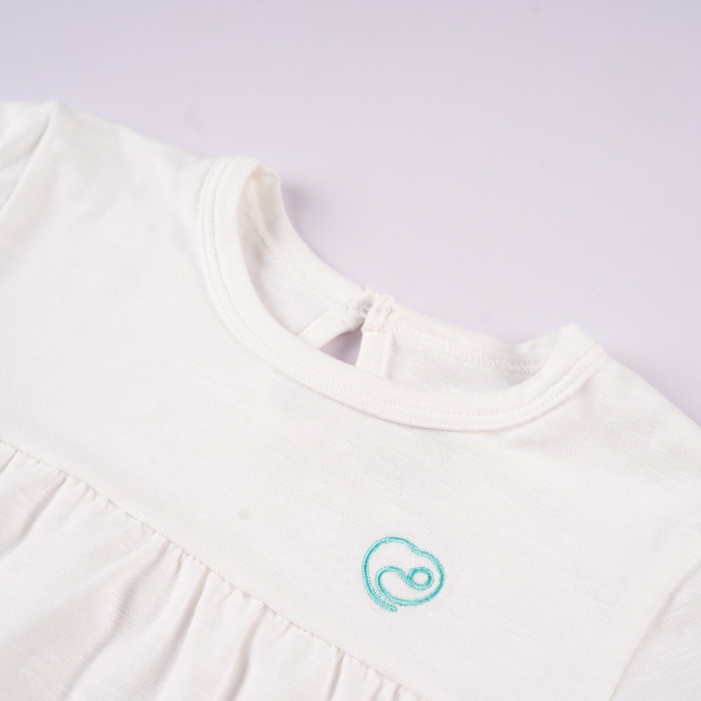 Set Body kèm yếm cổ hoa bé gái Mimo cho bé sơ sinh từ 0 đến 12 tháng - GMC503100 | Quần áo BuBaby chính hãng