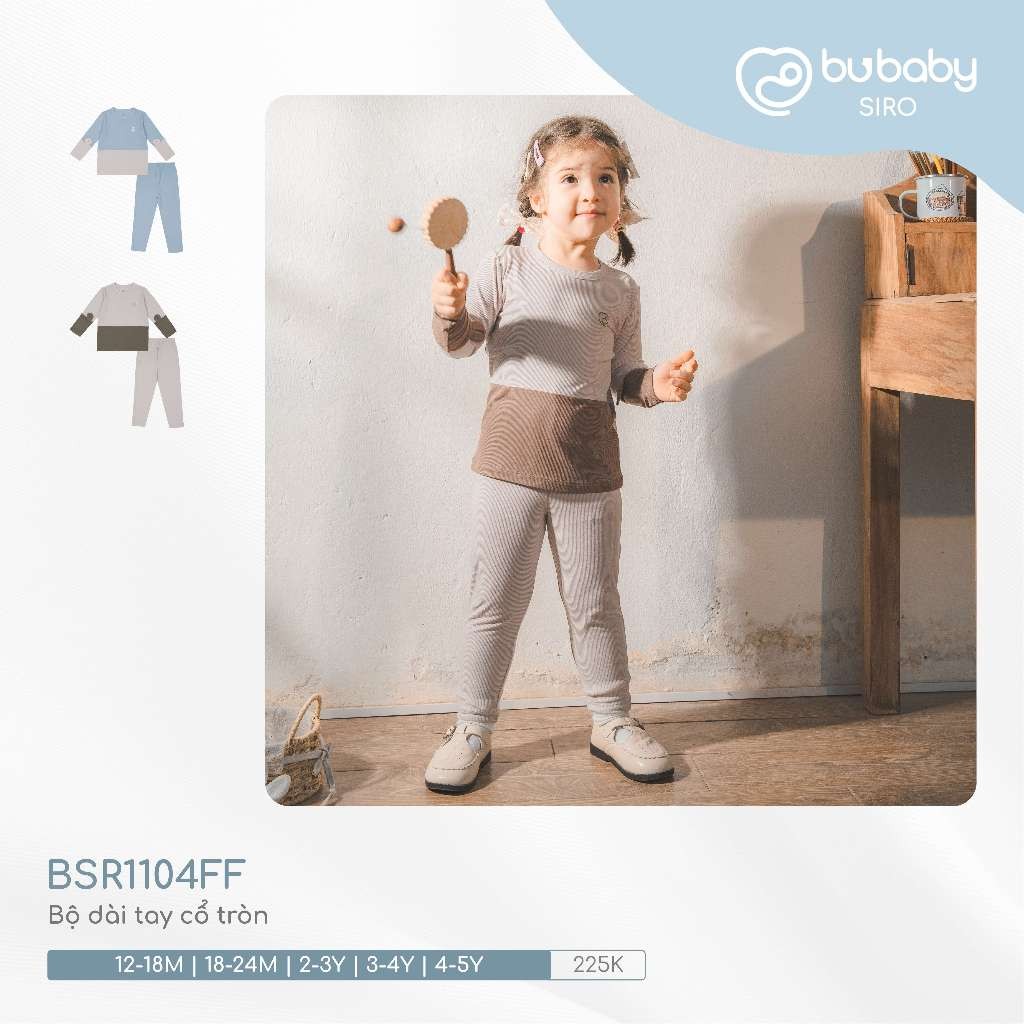 (1Y-5Y) Bộ quần áo dài tay cho bé - Bu baby bé trai – Bubaby bé gái – Quần áo Bubaby chính hãng
