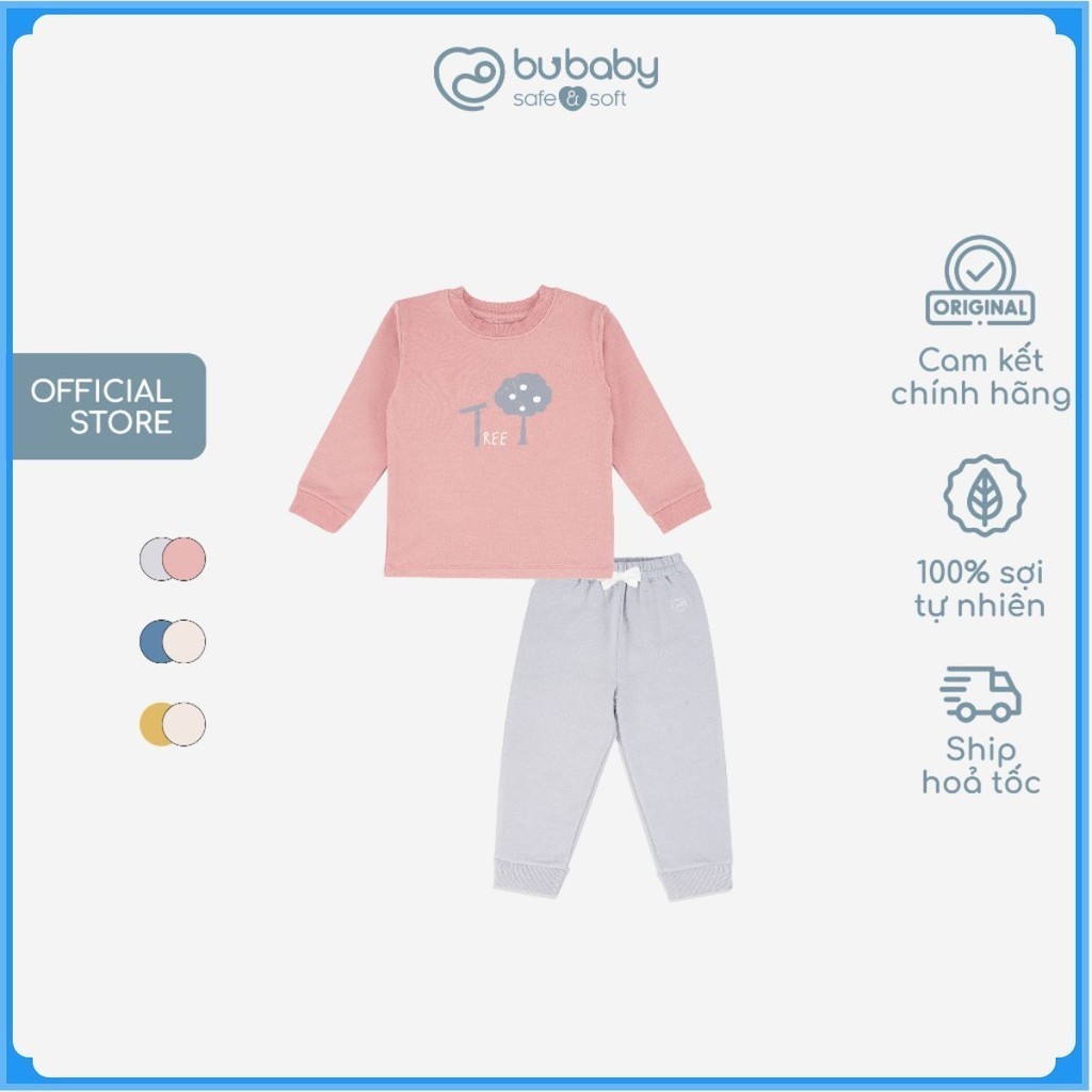 Bộ quần áo dài tay cổ tròn - Terry BBC110404 | Quần áo BuBaby chính hãng