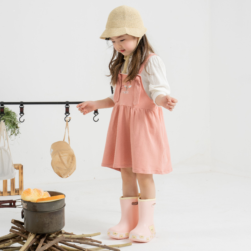 Set váy yếm kèm áo dài tay bé gái - Terry BBC613100 | Quần áo BuBaby chính hãng