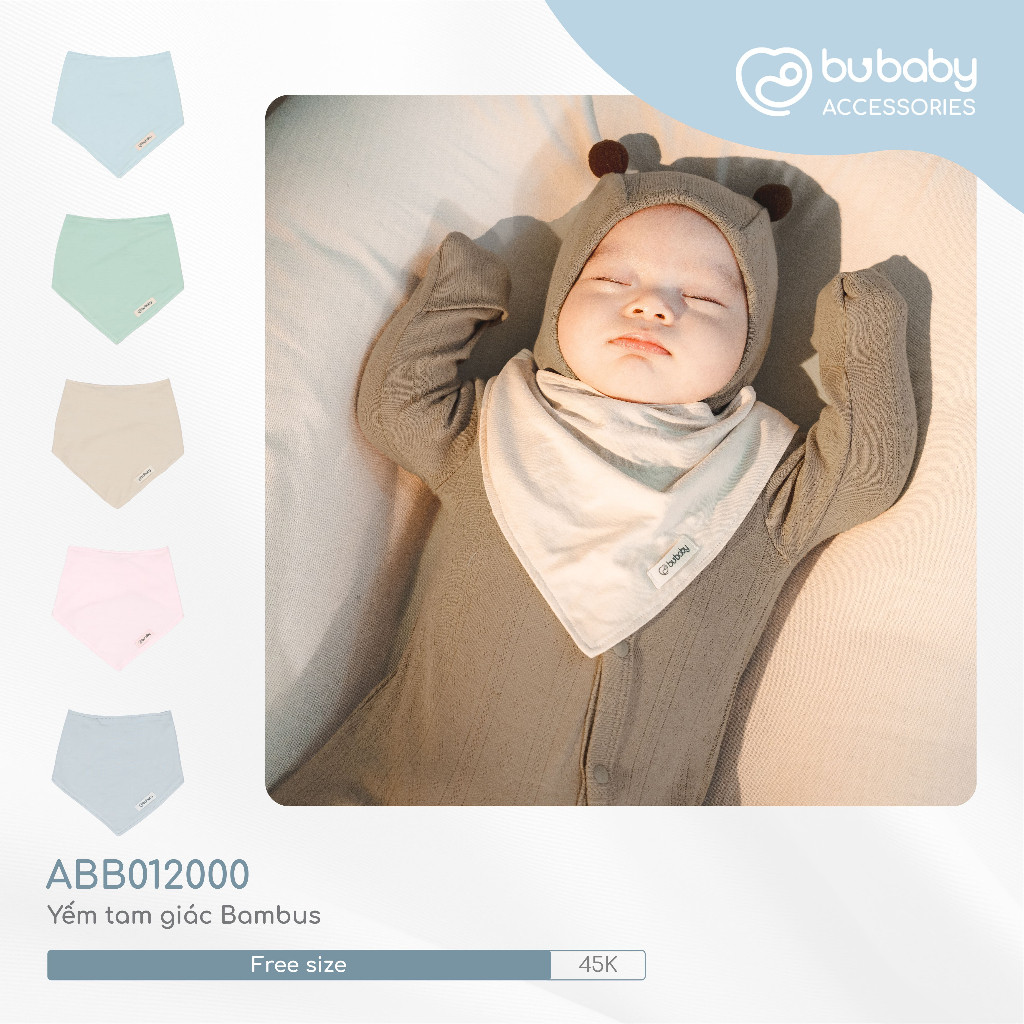 Yếm cho bé sơ sinh ABB011002 ABB0107DN ABB012000 - Yếm Bubaby - Bubaby sơ sinh - Mũ Bubaby - Bao tay Bu baby - Yếm cổ