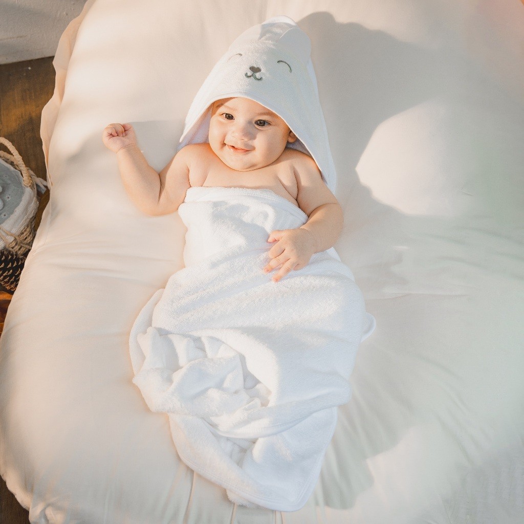 Khăn choàng tắm Terry cho bé sơ sinh - ATR060001 Terry - Bu baby sơ sinh - Mũ Bubaby - Bao tay Bubaby