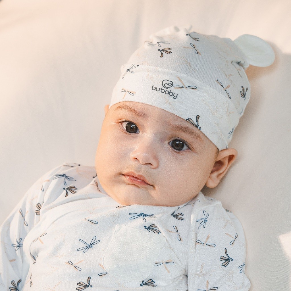 Mũ tròn tai gấu Bambus Dona cho bé sơ sinh ABB1928DN - Bambus - Bubaby sơ sinh - Mũ Bubaby - Bao tay Bu baby
