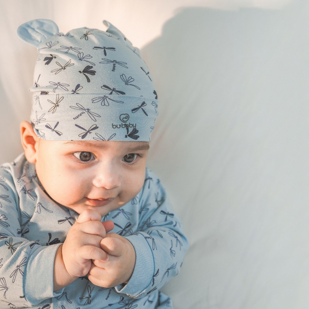 Mũ tròn tai gấu Bambus Dona cho bé sơ sinh ABB1928DN - Bambus - Bubaby sơ sinh - Mũ Bubaby - Bao tay Bu baby