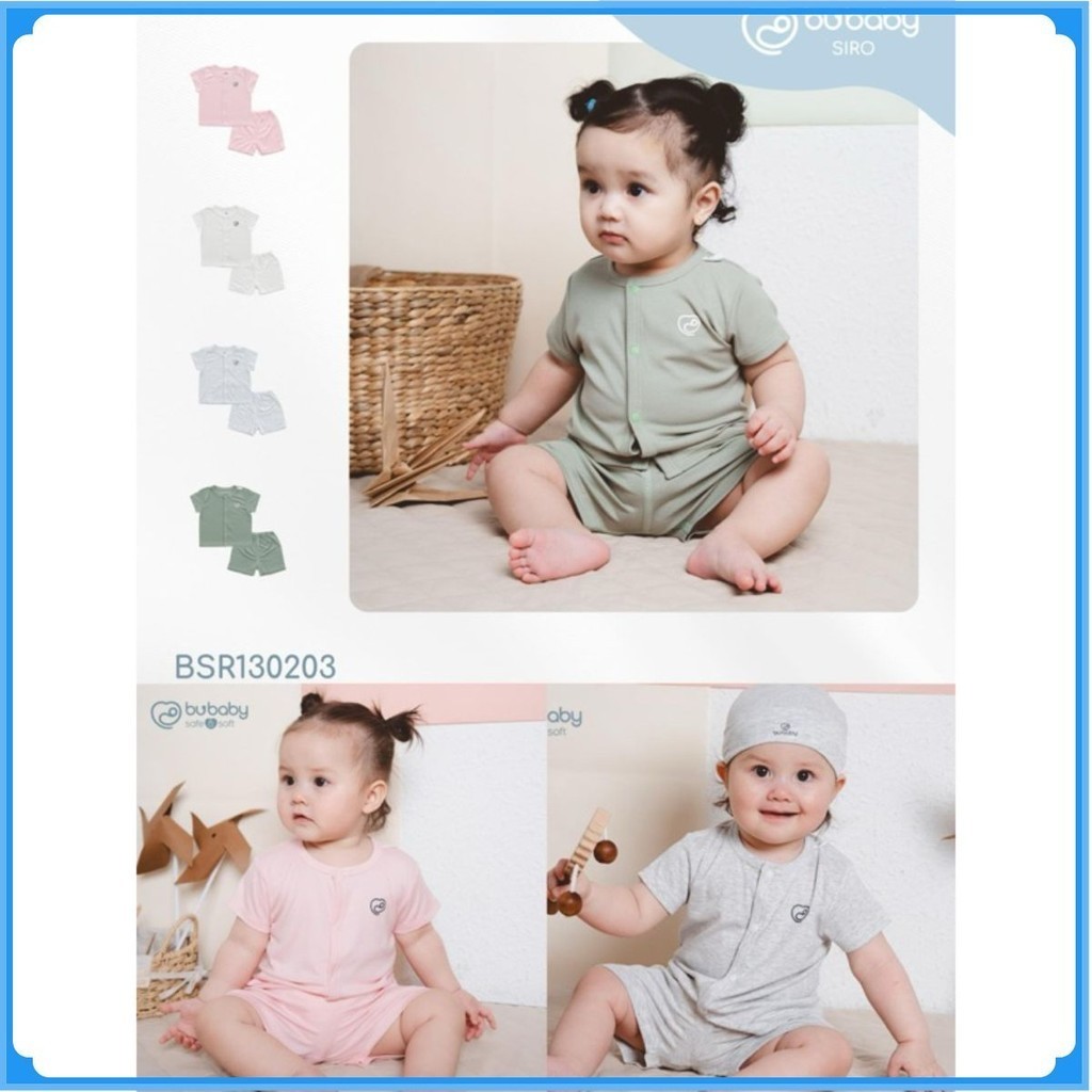 (0-1Y) Bộ ngắn tay cài giữa BSR130203 Bu Baby Siro - Bu baby bé trai - Bu baby bé gái