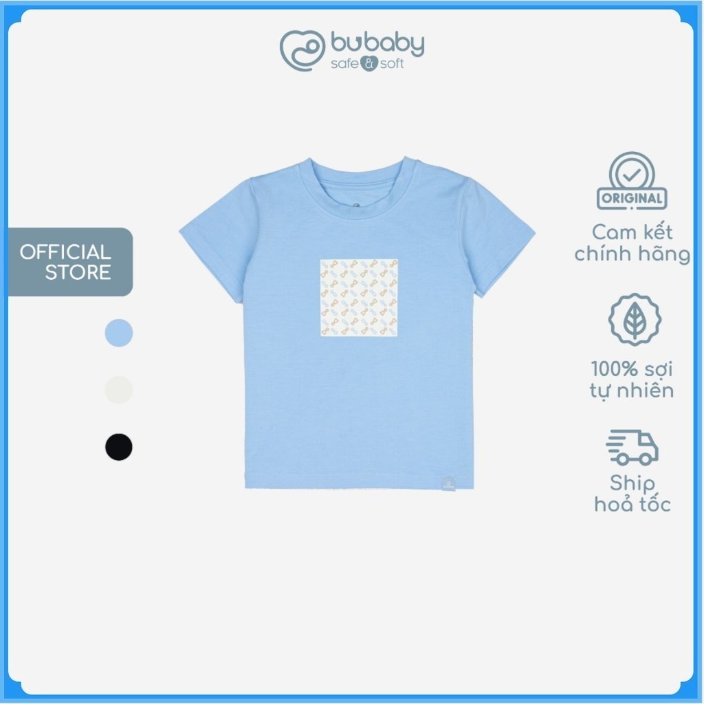 (1Y-5Y) Áo ngắn tay cổ tròn co giãn thoải mái cho bé - Áo bé trai - Áo Bubaby bé gái Quần áo BuBaby Signature BBC330404