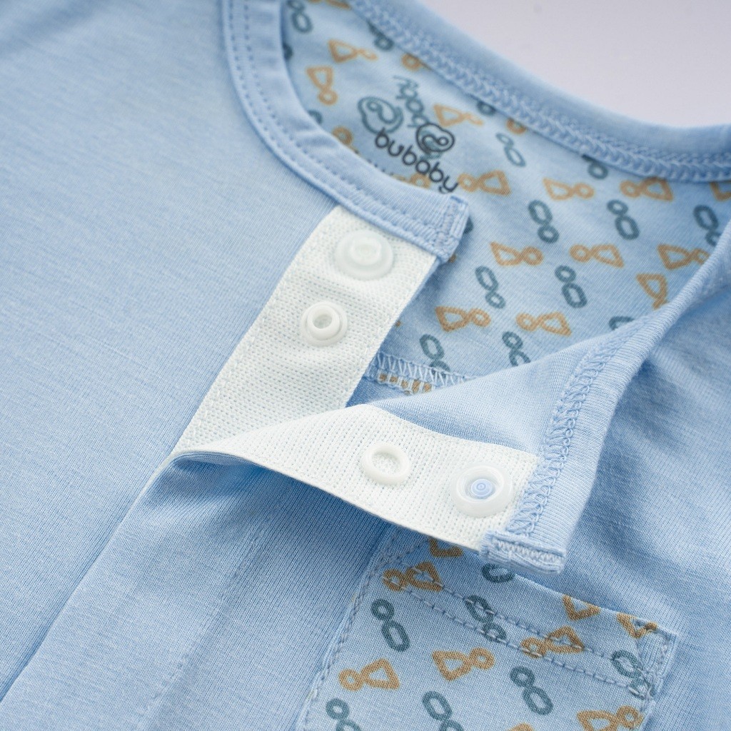 Bộ dài tay cài giữa cho bé sơ sinh vải sợi tre mểm mại - Bambus BBB110201 | Quần áo BuBaby chính hãng