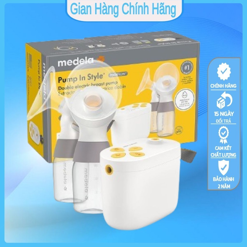 Máy hút sữa điện đôi Medela Pump In Style MaxFlow Tặng kèm Áo hút sữa [[Bảo Hành 24 tháng]