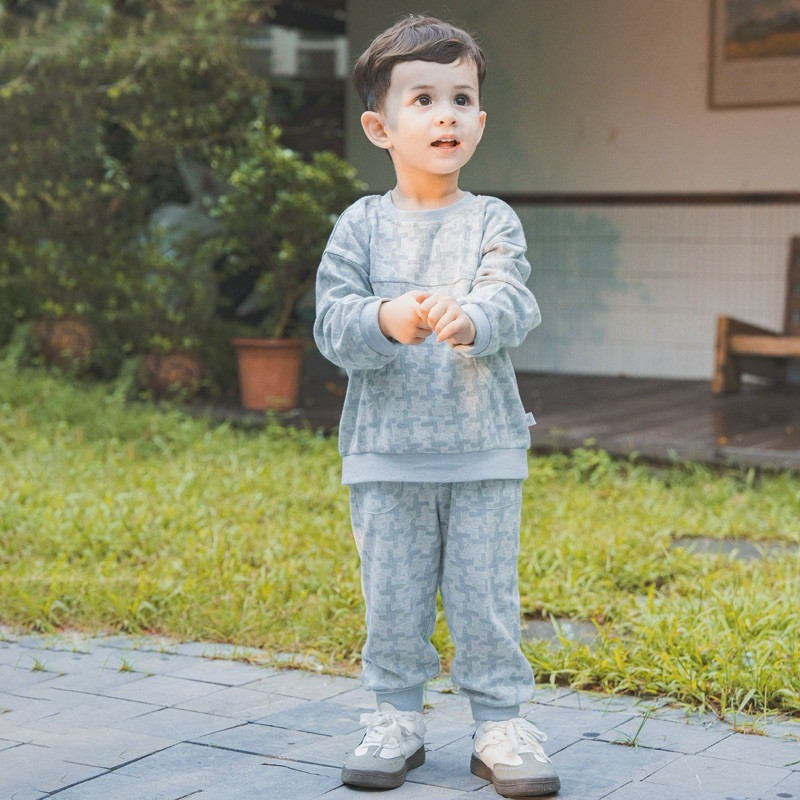 (1Y-5Y) Bubaby Bộ dài tay cổ tròn, túi ốp - BCT110402