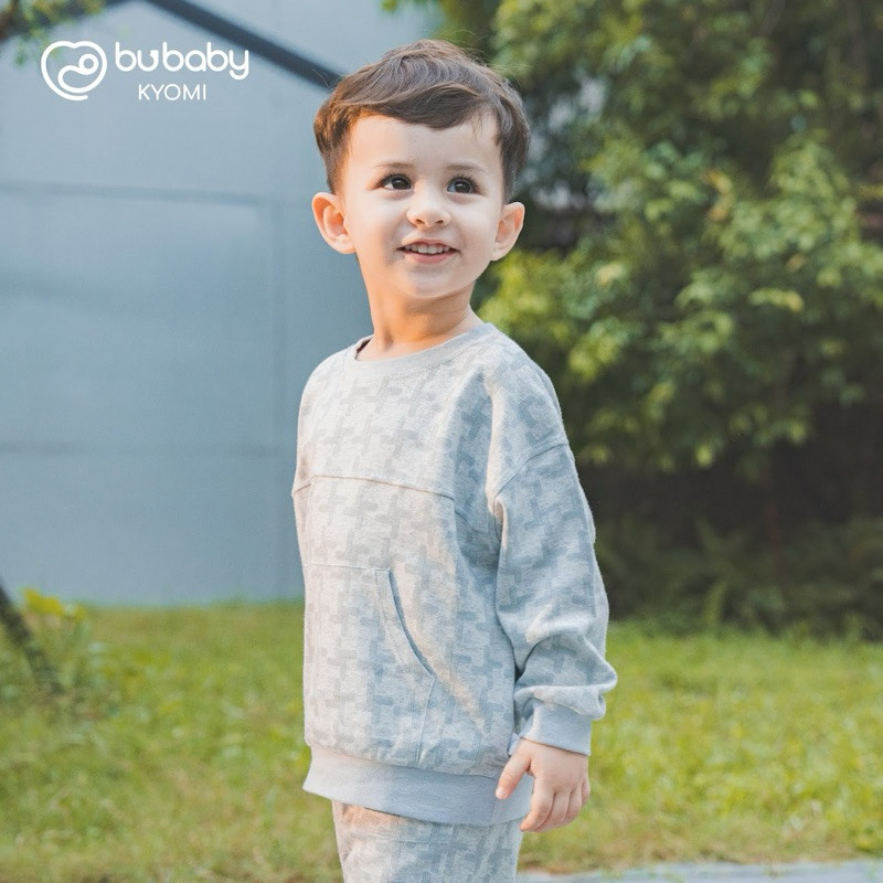 (1Y-5Y) Bubaby Bộ dài tay cổ tròn, túi ốp - BCT110402