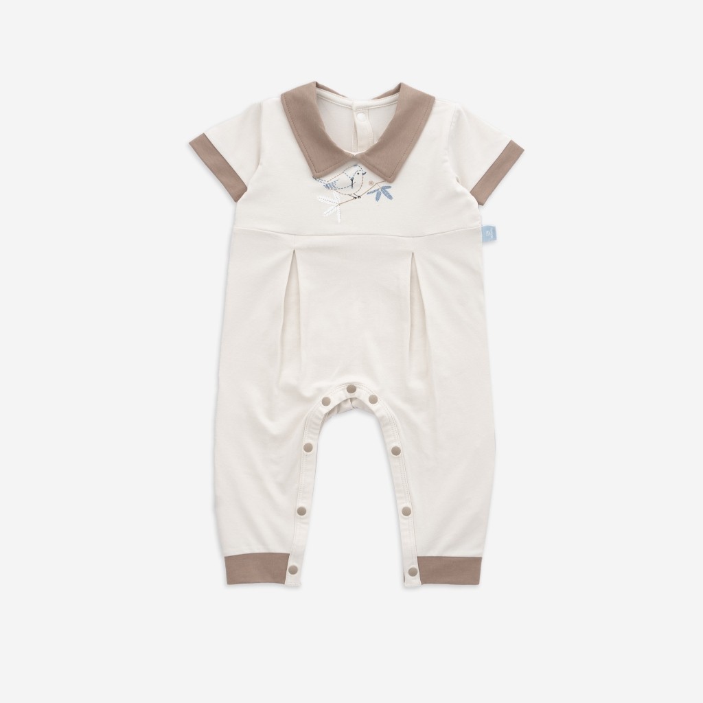 (0-12M) Bộ đồ liền thân ngắn tay cổ Peterpan Kyomi cho bé  - BBC230301 | Quần áo BuBaby chính hãng