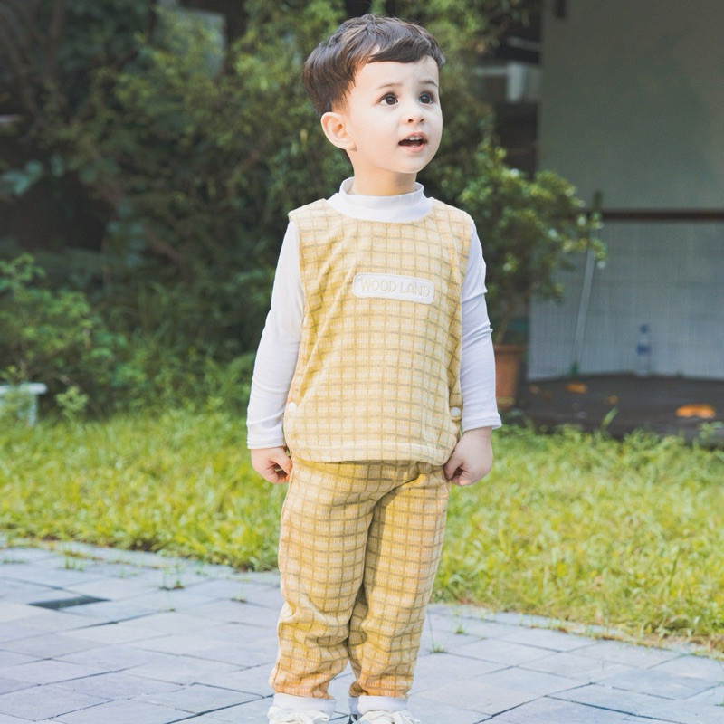 (1Y-5Y) Bubaby Bộ gile cổ tròn, quần dài - BCT190400 - Bubaby bé trai - Bubaby bé gái – Quần áo Bubaby