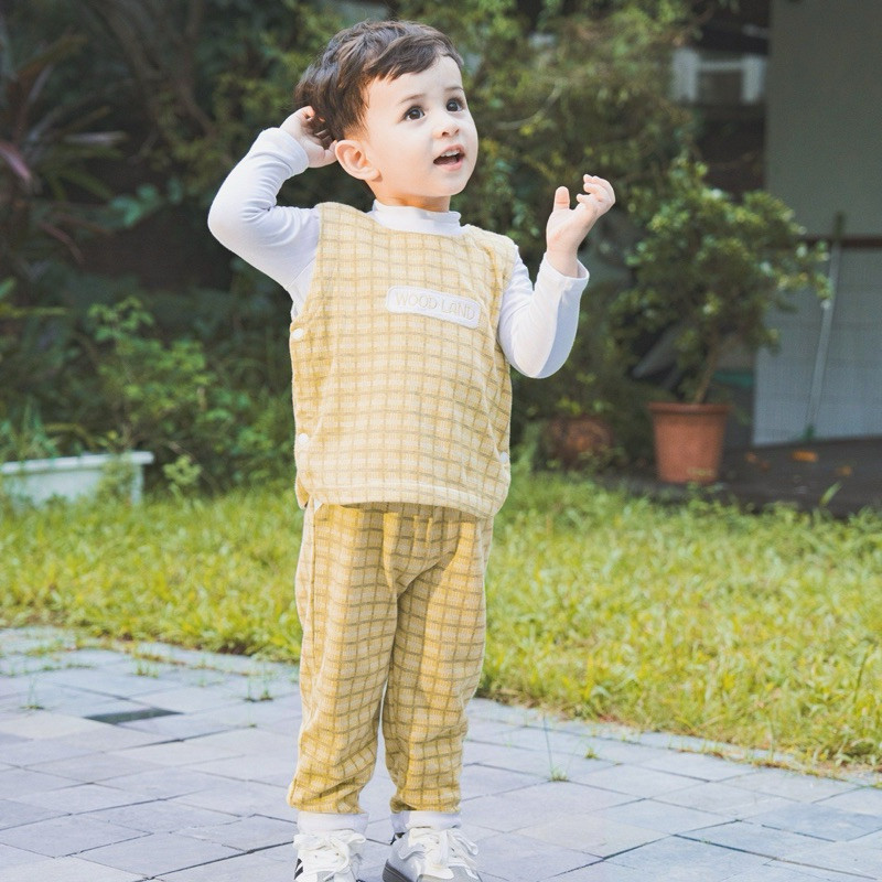 (1Y-5Y) Bubaby Bộ gile cổ tròn, quần dài - BCT190400 - Bubaby bé trai - Bubaby bé gái – Quần áo Bubaby