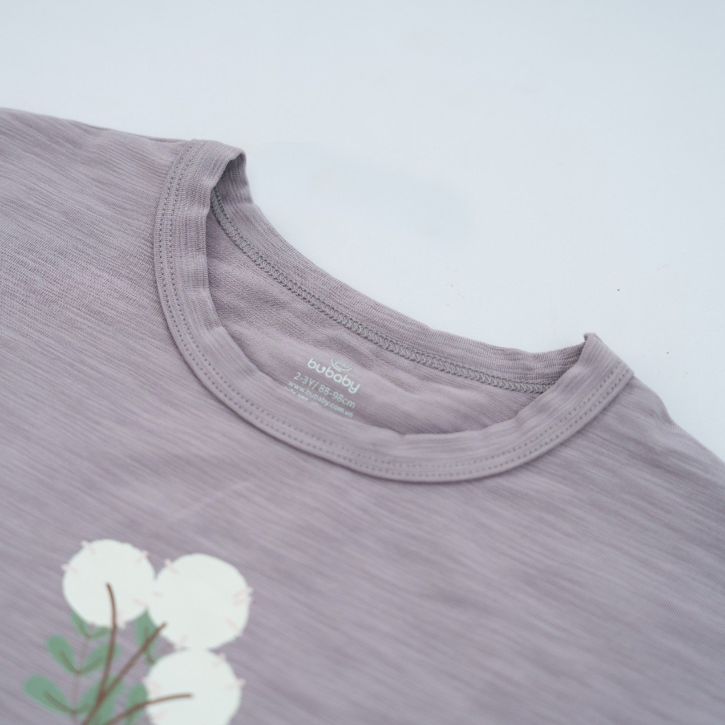 (12M-5Y) Bộ dài tay cổ tròn BCT110406 Cotton Slub Mimo cho bé trai, bé gái - Pure Cotton | Quần áo BU Baby chính hãng