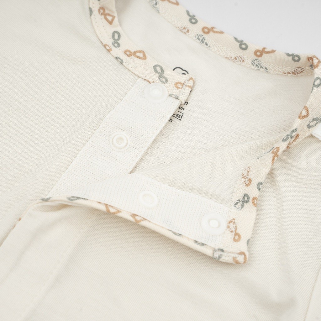 (1-3M-Blue) Bộ ngắn tay cài giữa Iconic co giãn thoải mái thuận tiện cho bé yêu BuBaby BBB1302NS | Quần áo BuBaby