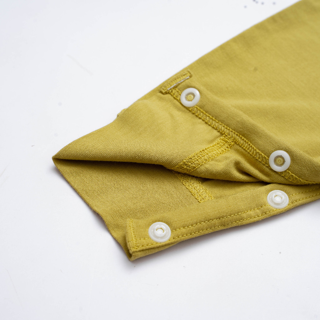 (0-12M) Body dài tay cài sau BBB211000 Glory BuBaby cho bé chất liệu sợi tre - Bambus - Bubaby sơ sinh