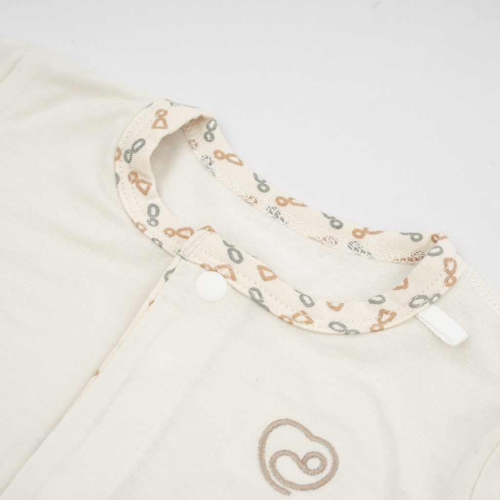 (1-3M-Blue) Bộ ngắn tay cài giữa Iconic co giãn thoải mái thuận tiện cho bé yêu BuBaby BBB1302NS | Quần áo BuBaby