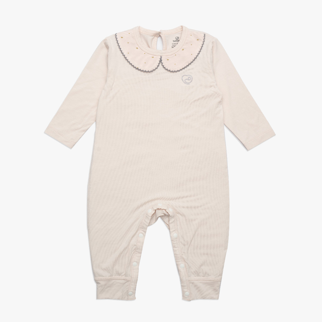 (0-12M) Body dài tay cài sau BBB211000 Glory BuBaby cho bé chất liệu sợi tre - Bambus - Bubaby sơ sinh