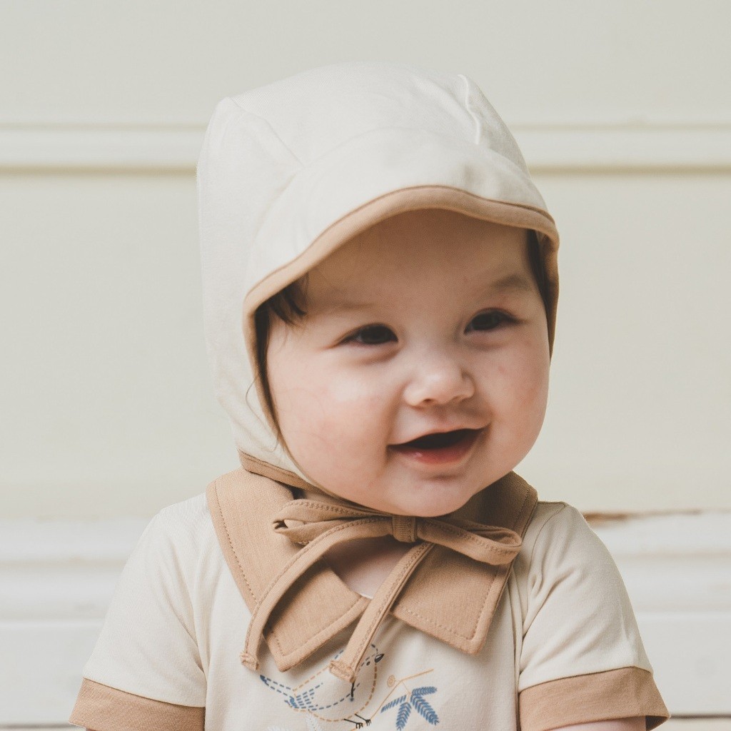 Mũ buộc dây Bonnet Mimo sơ sinh dành cho bé trai, bé gái dễ thương - BU ABC194301 | Phụ kiện BuBaby chính hãng