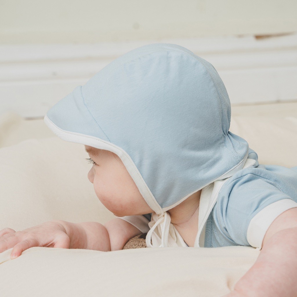 Mũ buộc dây Bonnet Mimo sơ sinh dành cho bé trai, bé gái dễ thương - BU ABC194301 | Phụ kiện BuBaby chính hãng