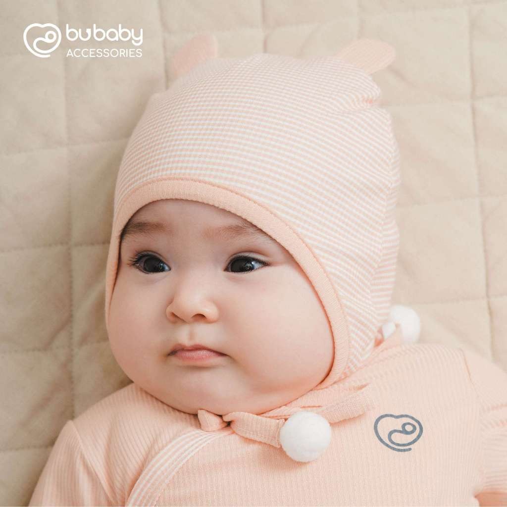 Mũ buộc dây tai thỏ Siro sơ sinh cho bé gái mềm mại, dễ thương - BU Siro ASR194321 | Phụ kiện BuBaby chính hãng