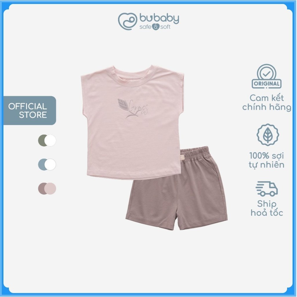 (1Y-5Y) Bộ quần áo sát nách cổ tròn Muda cho bé trai, bé gái - Bamco BBC1404MD | BuBaby chính hãng