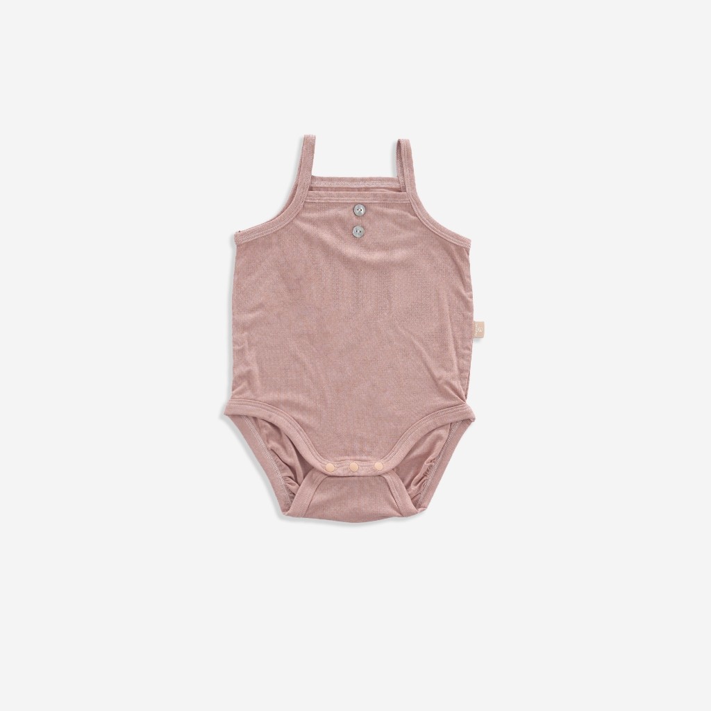 (1M-12M) Bộ đồ liên thân 2 dây sơ sinh BSR250001 - Bu baby sơ sinh -Quần áo BU Baby  Siro