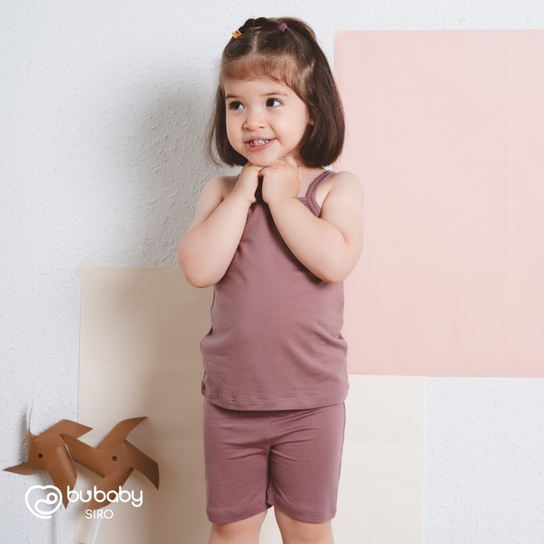 (6M-5Y) Bộ áo 2 dây, quần đùi bé gái BSR153100 BU Baby bé gái - Siro  Quần áo BU chính hãng