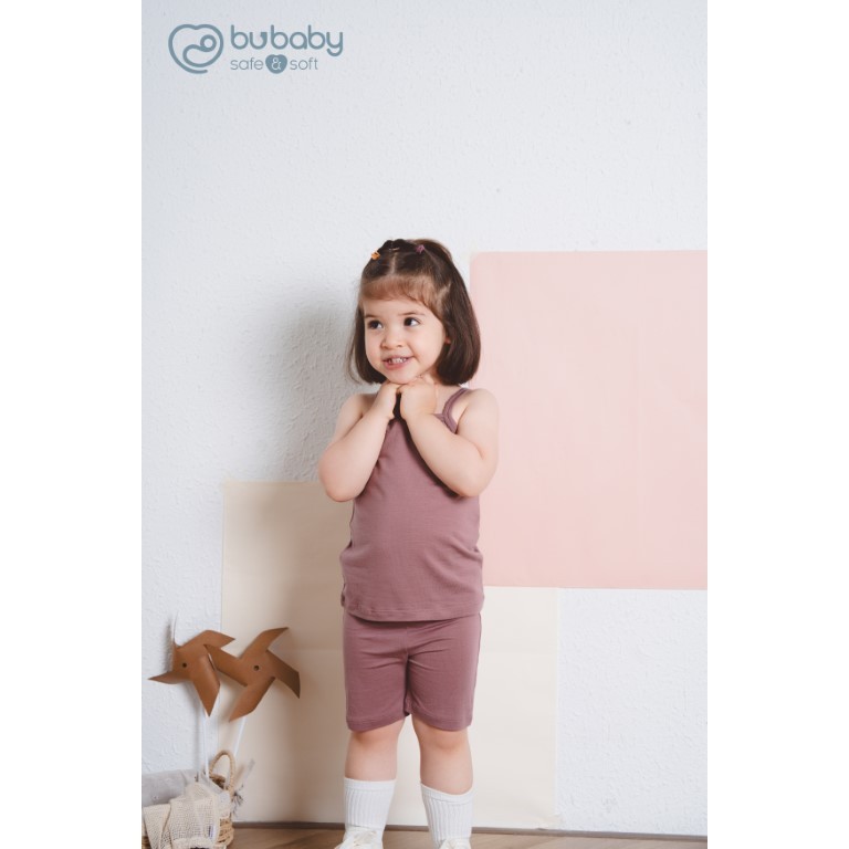 (6M-5Y) Bộ áo 2 dây, quần đùi bé gái BSR153100 BU Baby bé gái - Siro  Quần áo BU chính hãng