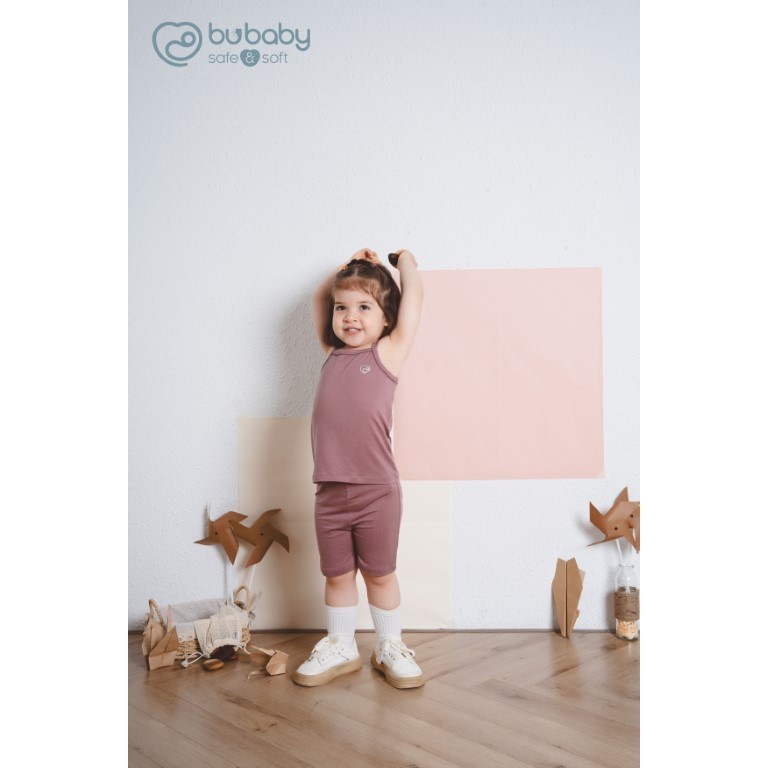 (6M-5Y) Bộ áo 2 dây, quần đùi bé gái BSR153100 BU Baby bé gái - Siro  Quần áo BU chính hãng