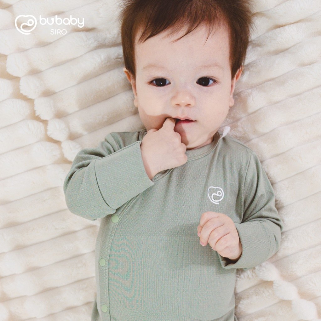 (0-3M)  Bộ dài tay cài chéo BSR110803 Siro cho bé sơ sinh - BU Baby sơ sinh - Quần áo Bu baby